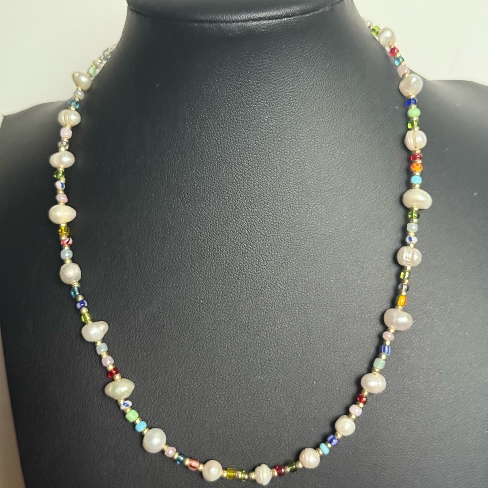 White Pearl and Crystal Necklace Collection